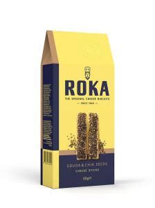 Product "ROKA -Gouda & Chia Seeds Cheese Sticks 80 gr - Salted bagged snacks - Needl by Wabel