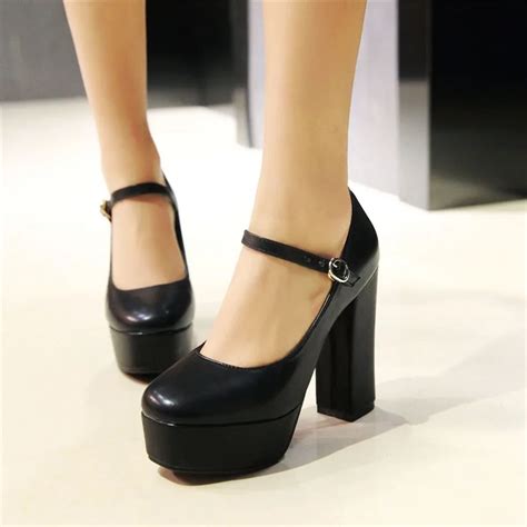 YMECHIC 2018 Spring Ladies Extreme High Heels Platform Shoes Mary Janes ...