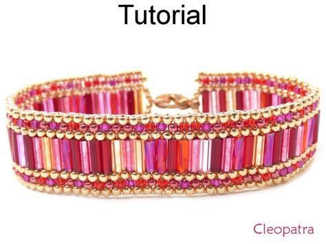 Peyote Stitch Beading Pattern Beaded Bracelet Tutorial | Etsy