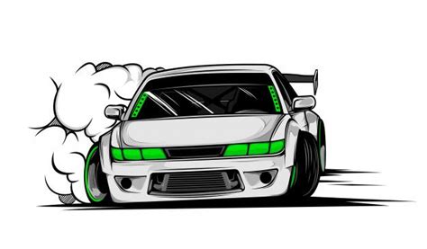 Premium Vector | Drift car illustration | Drift cars, Cool car drawings, Car illustration