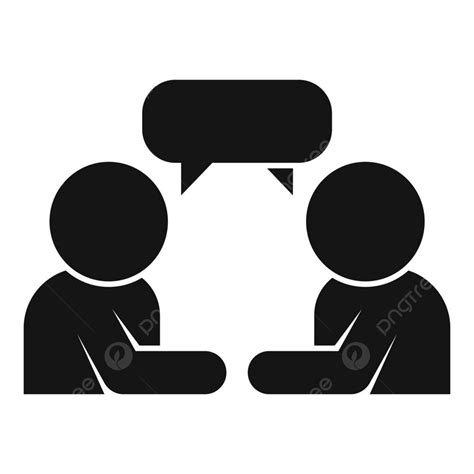 Friends Talking Silhouette Vector PNG, Group Friend Talk Icon Simple Vector, People, Think ...