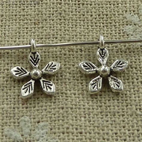 900 pieces tibetan silver flower charms 12x10mm #3526-in Charms from ...