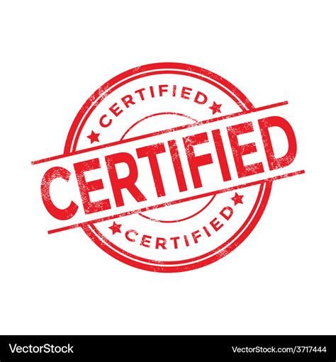 Certified rubber stamp Royalty Free Vector Image