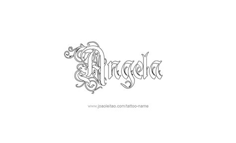 Angela Name Tattoo Designs