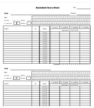 Score Right Standard Basketball Scorebook Small Sports & Fitness Sports ...