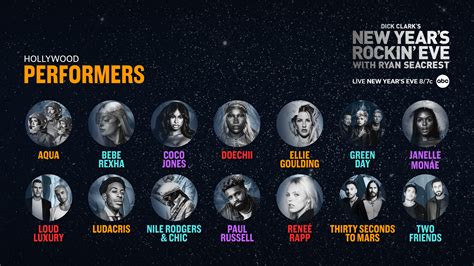 Newly announced performers for 'New Year's Rockin' Eve with Ryan ...