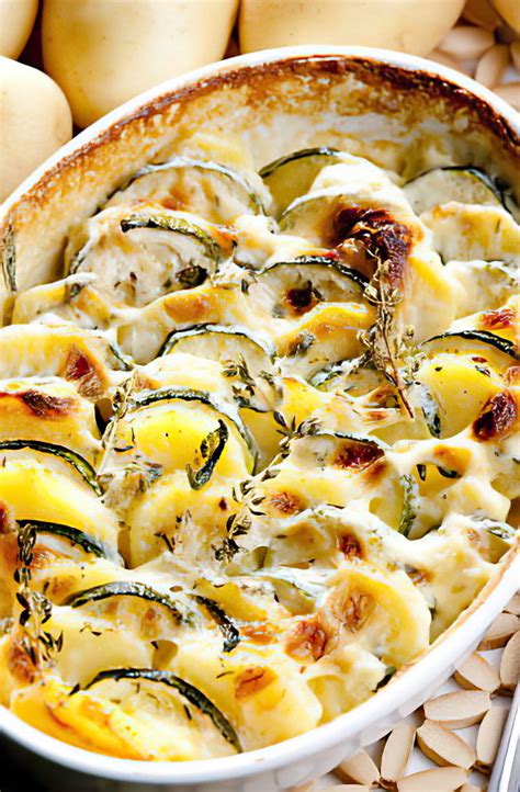 Gratin Cr Meux Aux Pommes De Terre Courgettes Et Poulet Recette De ...