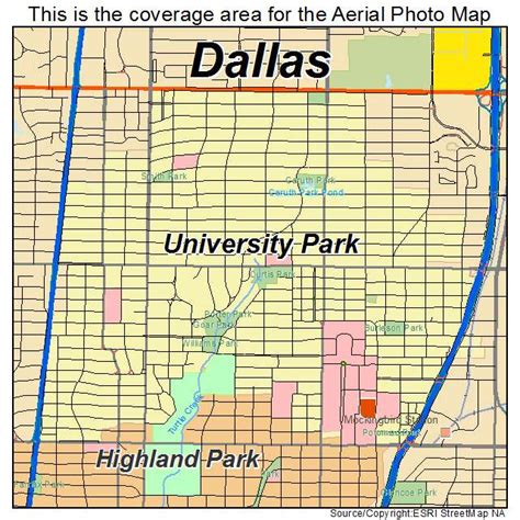 Aerial Photography Map of University Park, TX Texas