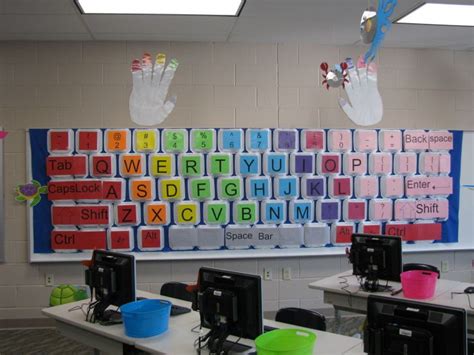 Computer Keyboard Bulletin Board - library learners | Keyboard bulletin board, Computer lab ...