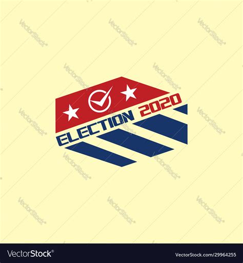 Election day logo 2020 stock Royalty Free Vector Image