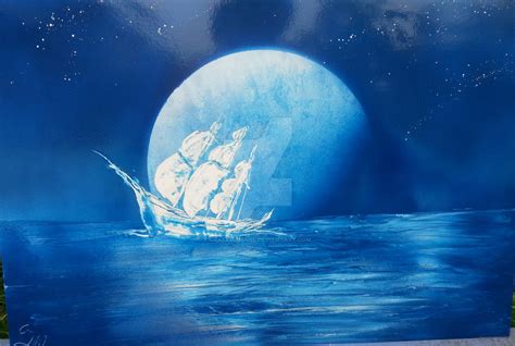 06-09 Blue Moon Spray Paint Art by CraftmamaNL on DeviantArt