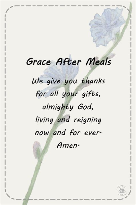 Grace After Meals | Prayers for First Communion Preparation | Neat ...