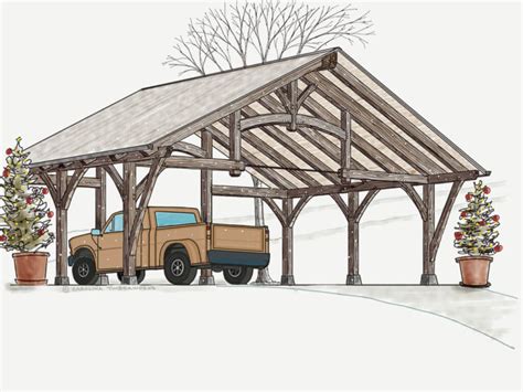 Timber Frame Carport | Carolina Timberworks