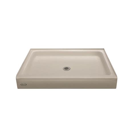 Shop Jacuzzi PRIMO Oyster Acrylic Shower Base 36-in W x 60-in L with Center Drain at Lowes.com