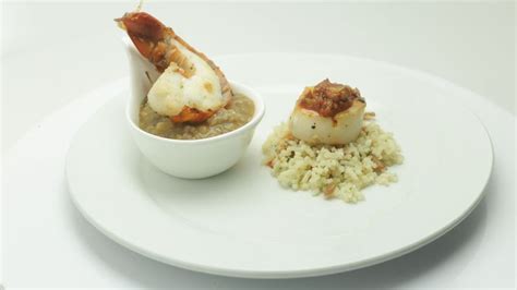 Guacho de mariscos con arroz de camarón y rabito - José