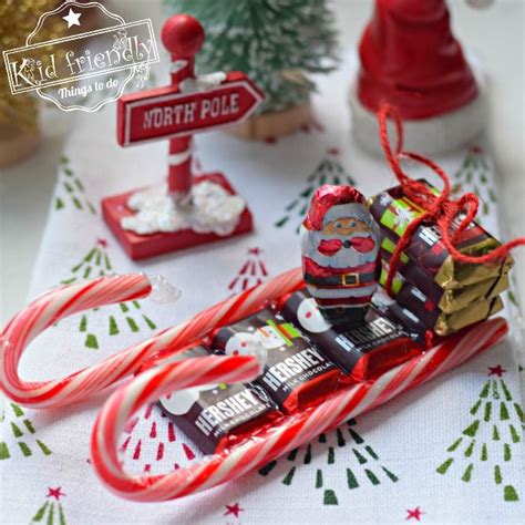 How To Make a Christmas Candy Cane Sleigh | Kid Friendly Things To Do ...