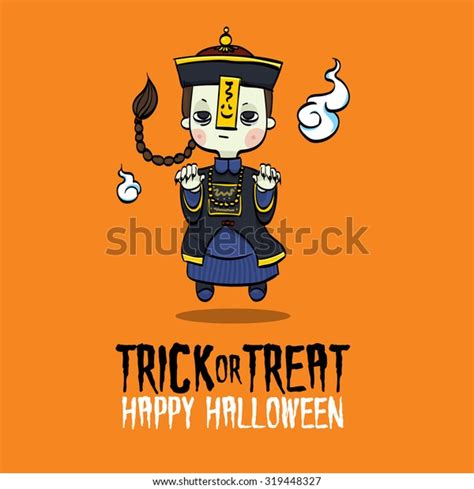 Vector Illustration Chinese Zombie Costume On Stock Vector (Royalty Free) 319448327 | Shutterstock