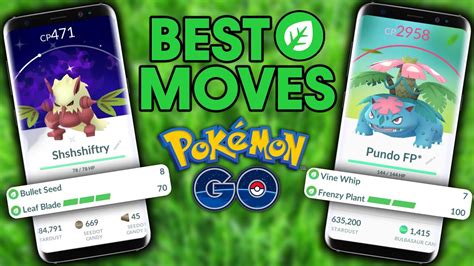 BEST *GRASS TYPE* MOVES in POKEMON GO - YouTube