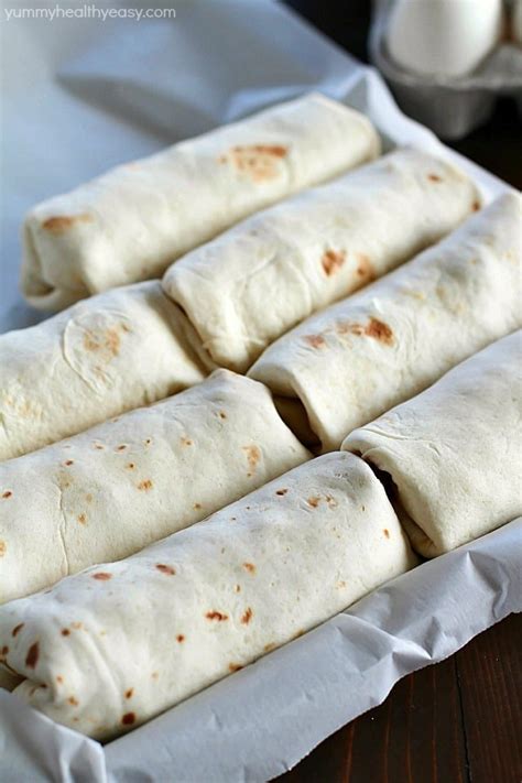 Freezer Breakfast Burritos - Yummy Healthy Easy