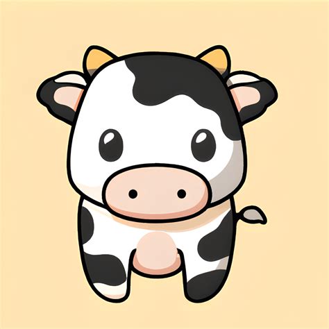 Chibi Cow Cartoon · Creative Fabrica