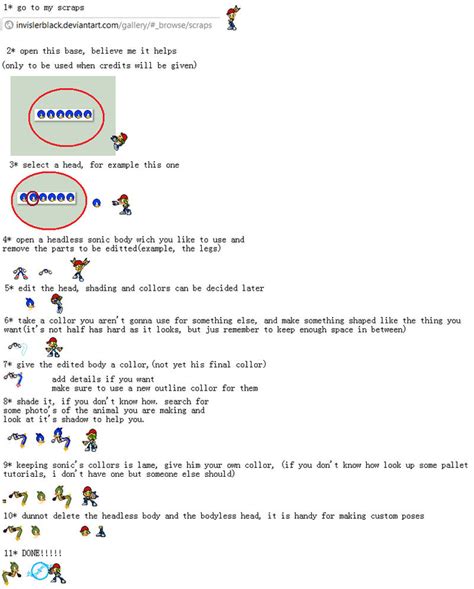 11 steps to sonic sprite good by invislerblack on DeviantArt