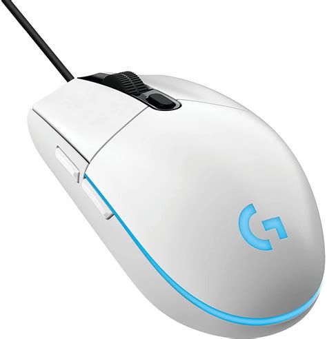 Logitech G203 RGB Lightsync Wired Mouse - White - Cute Gaming Decor