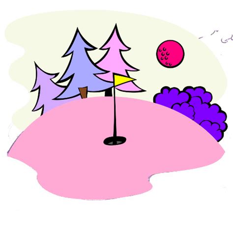 Pink Golf Course Scene Clip Art at Clker.com - vector clip art online, royalty free & public domain