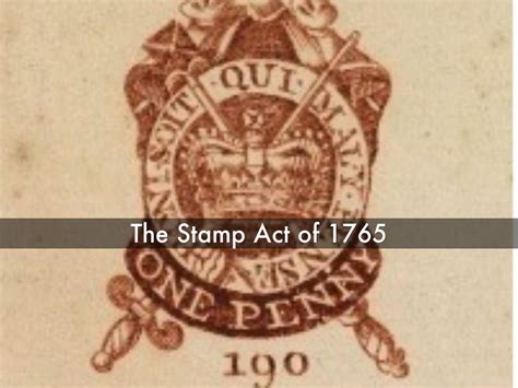 The Stamp act of 1765 by Xavier D