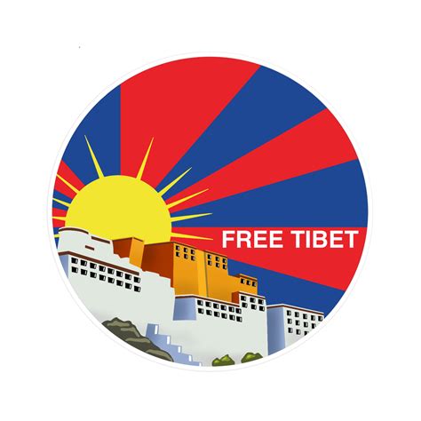 Free Tibet Sticker by chopak - White - 3"x3" | Tibet art, Tibet, Window art