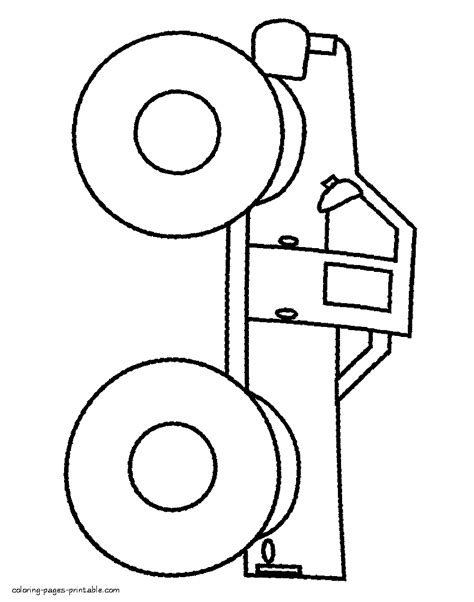 Very simple coloring page for preschoolers. Truck || COLORING-PAGES ...
