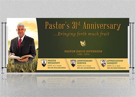 Pastor Anniversary Banner Template – Harvest on Behance