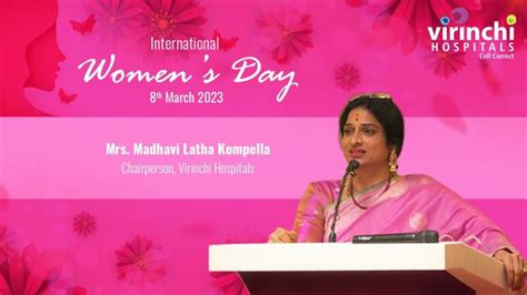 Virinchi Hospitals on LinkedIn: Mrs. Madhavi Latha Kompella, Chairperson, Virinchi Hospitals