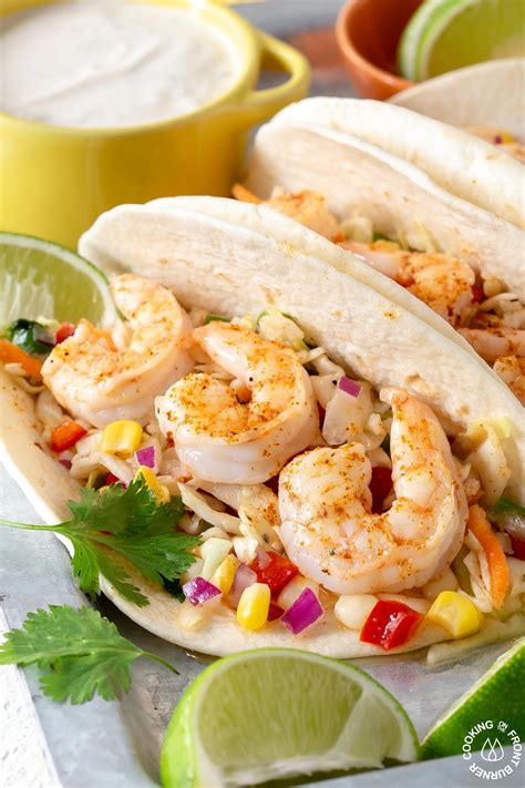 Shrimp Tacos with Spicy Coleslaw | Cooking on the Front Burner