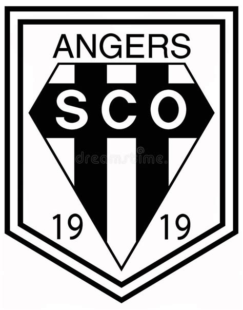 Emblem of the Football Club Angers Sporting Club De Lâ€™Ouest. France Editorial Image ...