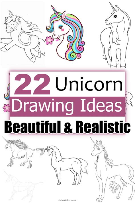 22 Unicorn Drawing Ideas Beautiful & Realistic - DIYsCraftsy