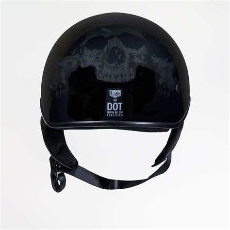 Voss 707Frp Black 3-Amigos Half Helmet – Voss Helmets