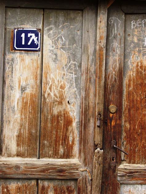 Old Wood Door with Number 17 Stock Image - Image of house, door: 42352383