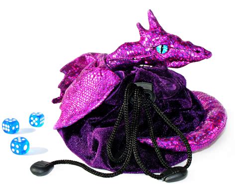 Dice Bag Dnd Purple Dragon Dice Bag Dice Pouch Dice Holder | Etsy