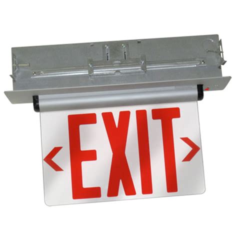 Recessed LED Edge Lit Exit Sign | ELCO Lighting