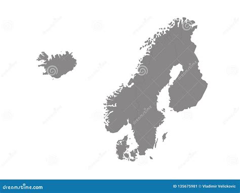 Nordic Countries Maps - the Nordic Countries or the Nordics Stock Vector - Illustration of ...
