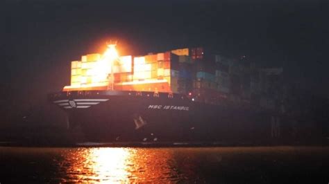 MSC Boxship Runs Aground in Suez Canal