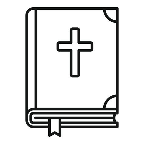 icono de la santa biblia, estilo de contorno 14580649 Vector en Vecteezy