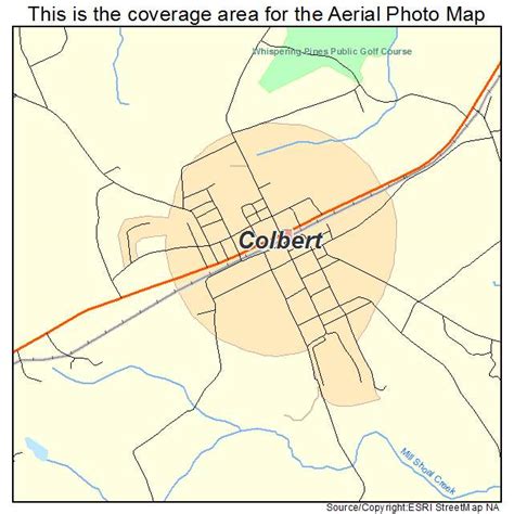 Aerial Photography Map of Colbert, GA Georgia