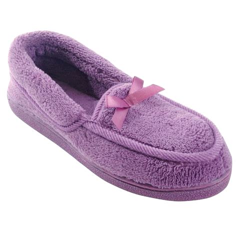 Womens/Ladies Classic Indoor House Slipper Shoes /Slippers With Bow Szs ...