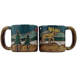 Shop Handmade Set of 2 Mara Stoneware 16-oz Moose Mugs (Mexico) - Free Shipping Today ...