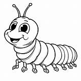 Friendly Smiling caterpillar Coloring Page Lulu Pages sketch template
