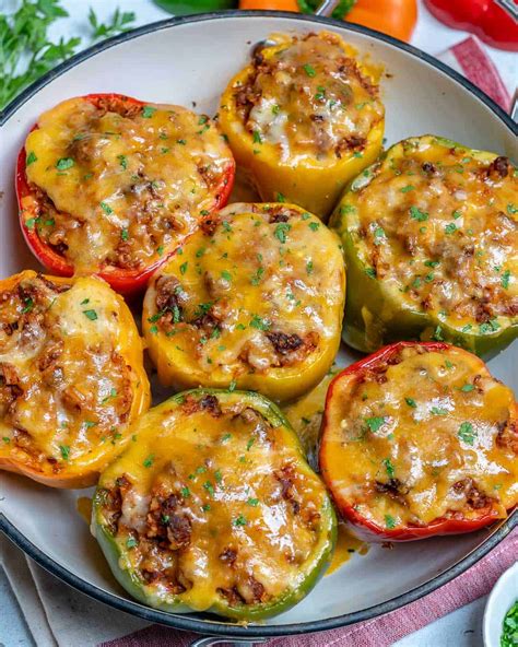 Easy Stuffed Bell Peppers - Foodflag