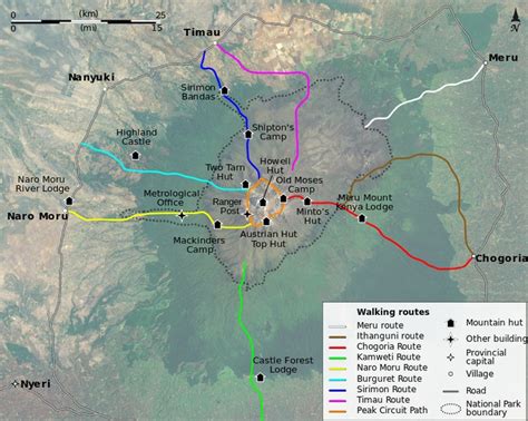 File:Mount Kenya Climbing Routes and Huts photomap-en.svg | Mount kenya, Kenya, Route