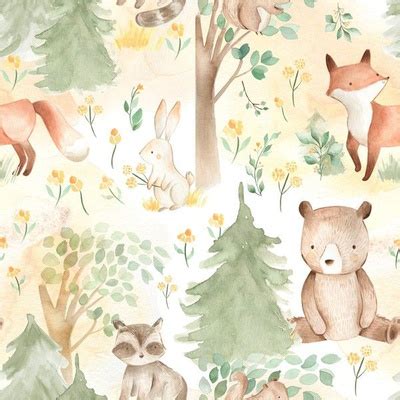 Woodland Animals Fabric, Wallpaper and Home Decor | Spoonflower