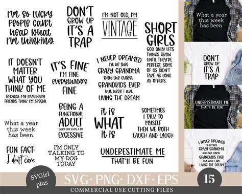 Funny Shirt Svg Bundle Funny Quotes Svg Funny Svg Shirt Svg - Etsy